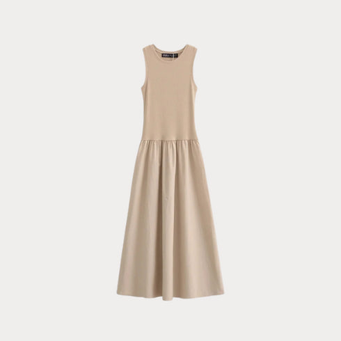 Khaki Elegant Long Dresses 2025 – Sleeveless Y2K Party Dress for Women
